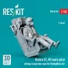 RESKIT RSF48-0088 Rafale (C, M) male pilot sitting in ejection seat for HobbyBoss kit (1 pcs) (3D Printed) (1/48)
